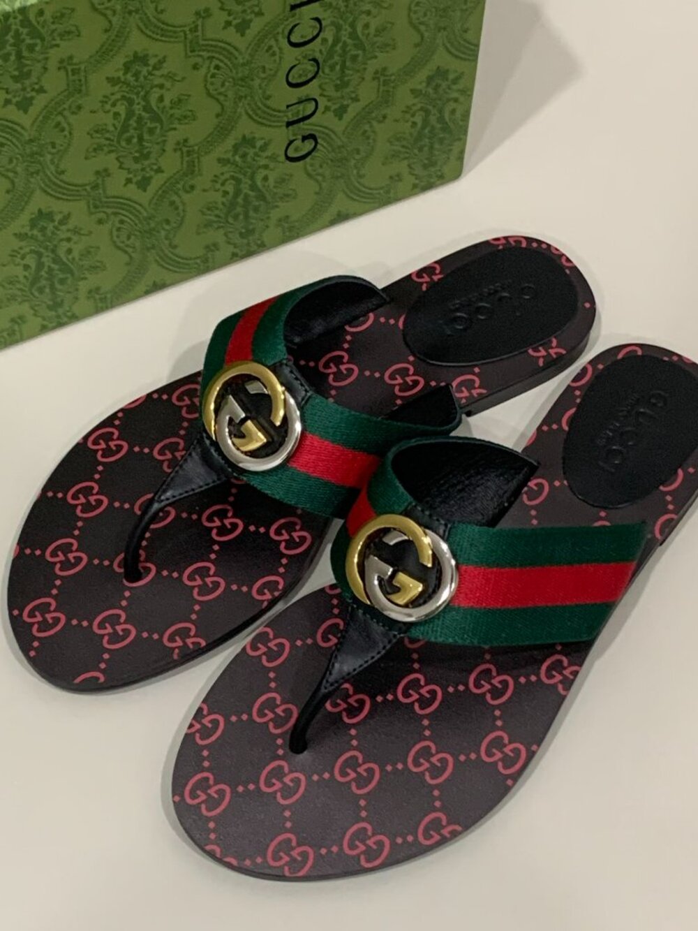 GUCCI GG Women's Authentic Sandals SZ 38